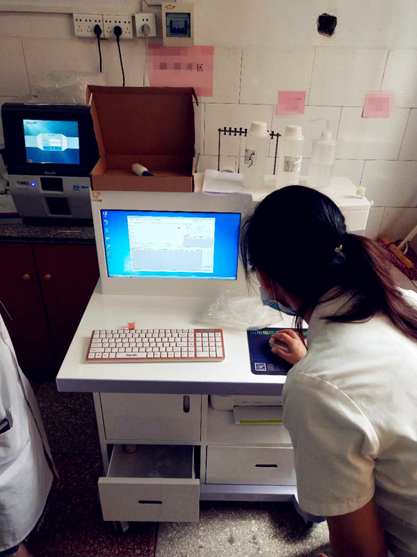 推车式微量元素分析仪品牌质量有保障 分析仪走进河北新乐市医院 推车式微量元素分析仪品牌质量有保障 分析仪走进河北新乐市医院