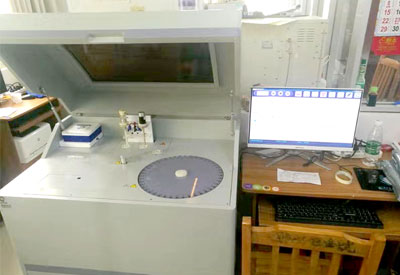 山东国康全自动微量元素分析仪走进广西博白县人民医院那林分院